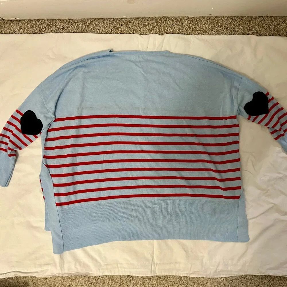 MerSea Tide Blue/Cherry Stripes Amour Sweater - One Size - Picture 4 of 5